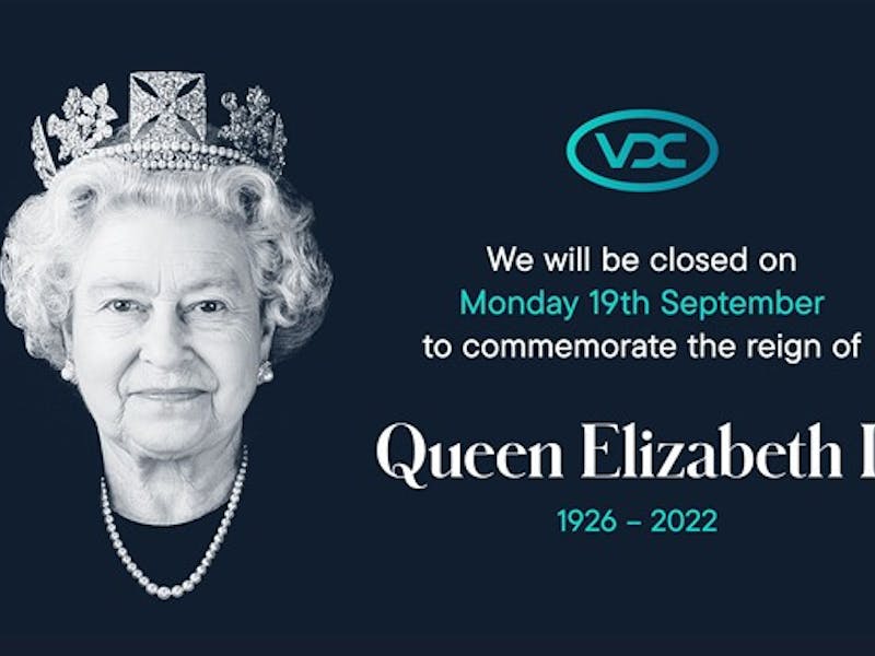 Closed on Monday 19th September to commemorate the reign of Queen Elizabeth II (1926 - 2022)