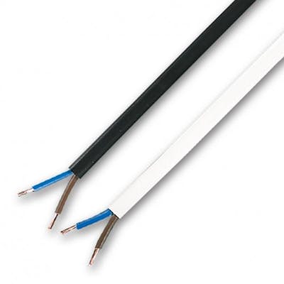 3 x 1.5mm round mains cable 15A, white, 100m reel 