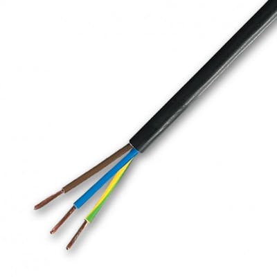 3 x 2.5mm mains cable 20A LSZH, black, 100m reel