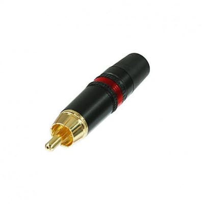 Rean NYS373-2 Phono plug gold plated, Red