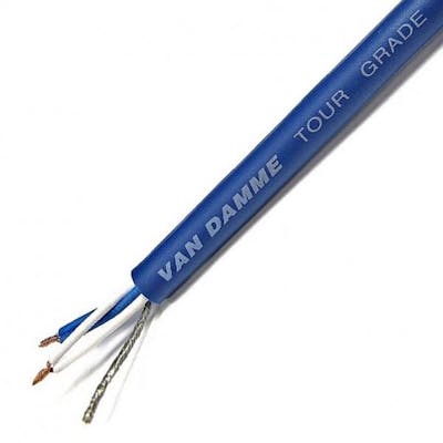 Van Damme Tour Grade Classic XKE starquad microphone cable, blue, per metre