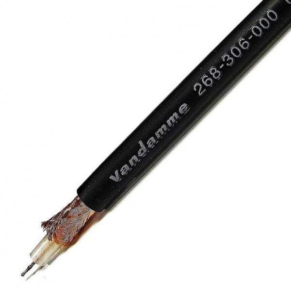 Van Damme Plasma Grade standard coax, black, per metre