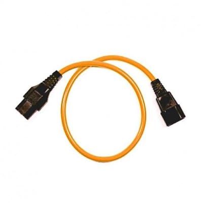 10A IEC Lock female to male 3 x 1.00mm 1m Orange