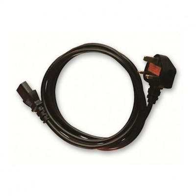 2m IEC female to 13A plug black