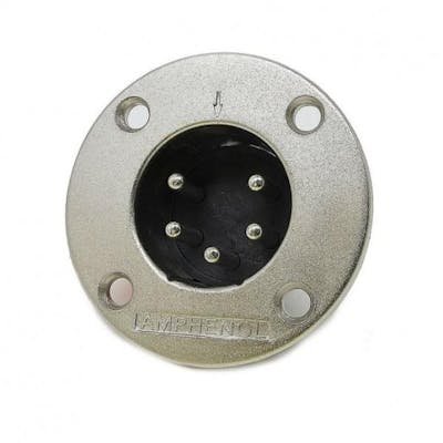 Amphenol 5 pole EP metal chassis male round  