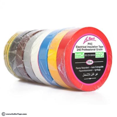 Le Mark 19mm x 33m PVC tape Red
