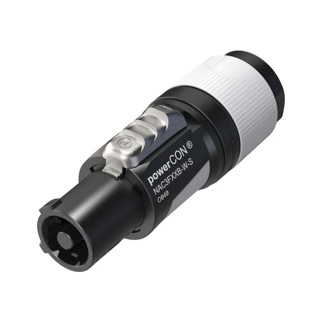 Neutrik NAC3FXXB-W-S Powercon cable output connector 6-12mm